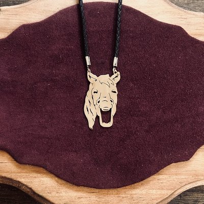 ハンドメイド作品「あくび眼鏡ホルダー　〜サラブレッド〜」