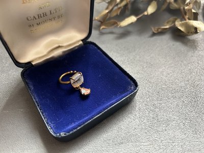 ハンドメイド作品「乙女の涙　〜デンドリティックアゲートとサフィレットのリング〜」