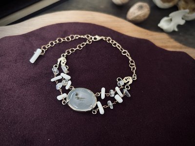 ハンドメイド作品「白亜紀標本箱　〜デンドリティックアゲートブレスレット〜」
