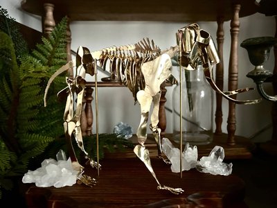 ハンドメイド作品「真鍮骨格パズル　〜マンモス〜」